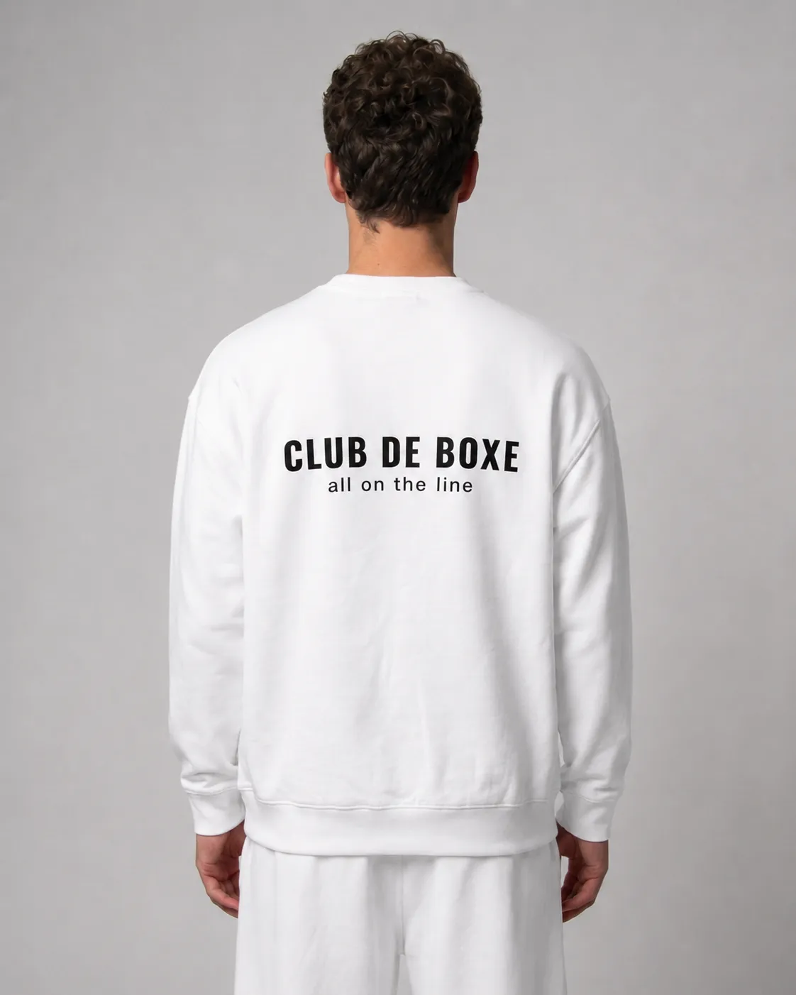 Heavyweight Essential Sweatshirt in White, view 1 of 10