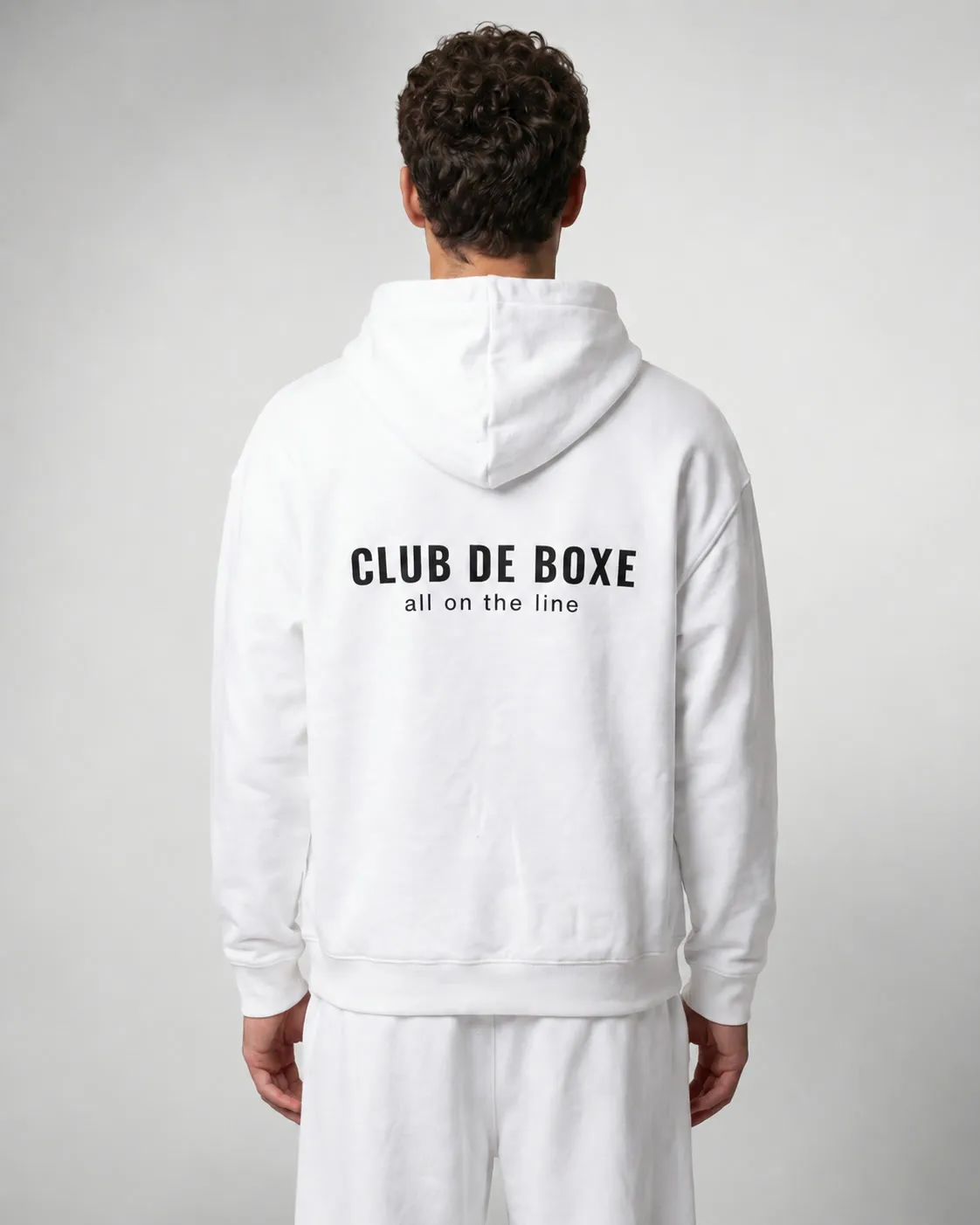 Heavyweight Essential Hoodie in White, view 1 of 10