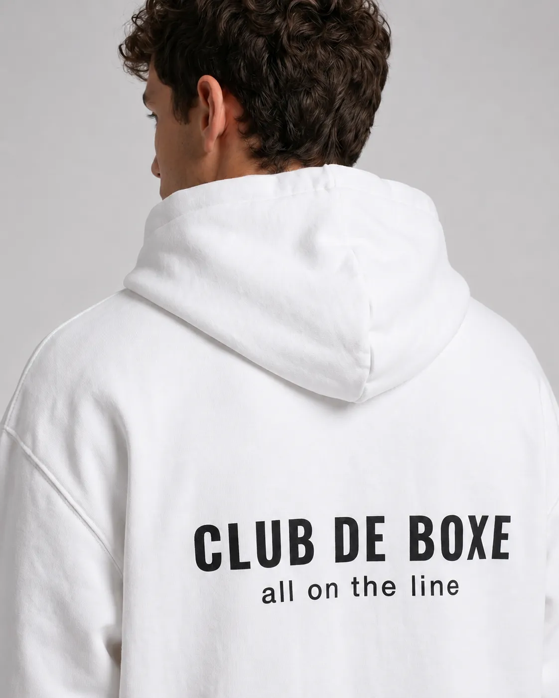 Heavyweight Essential Hoodie in White, view 3 of 10