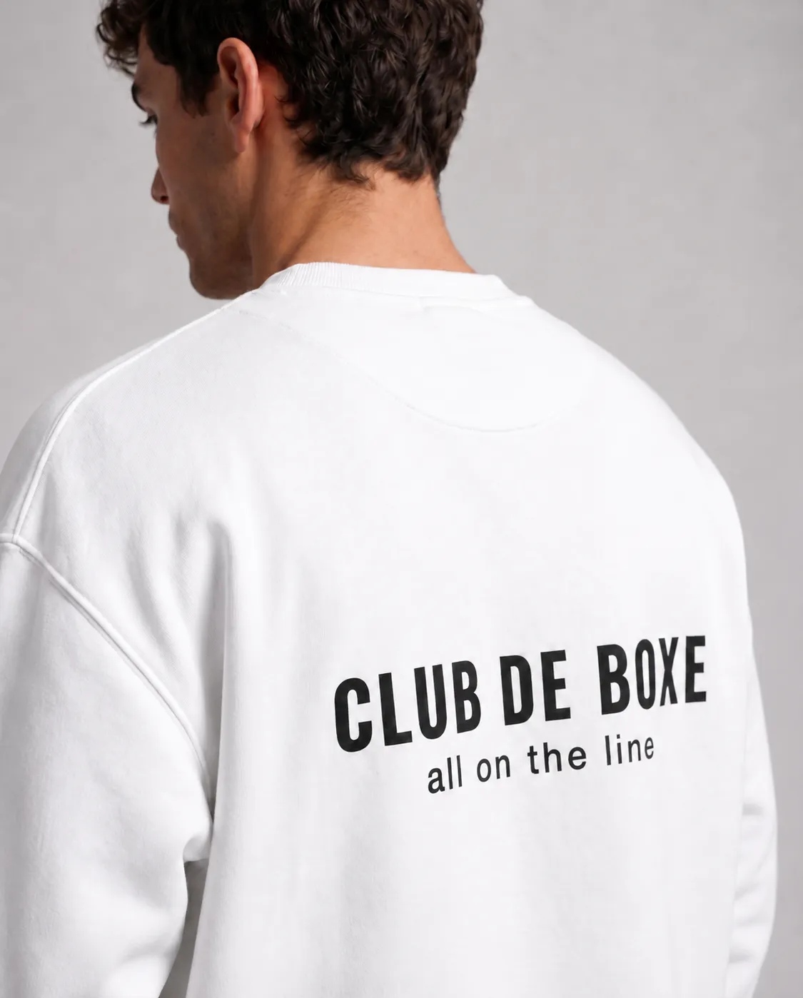 Heavyweight Essential Sweatshirt in White, view 3 of 10