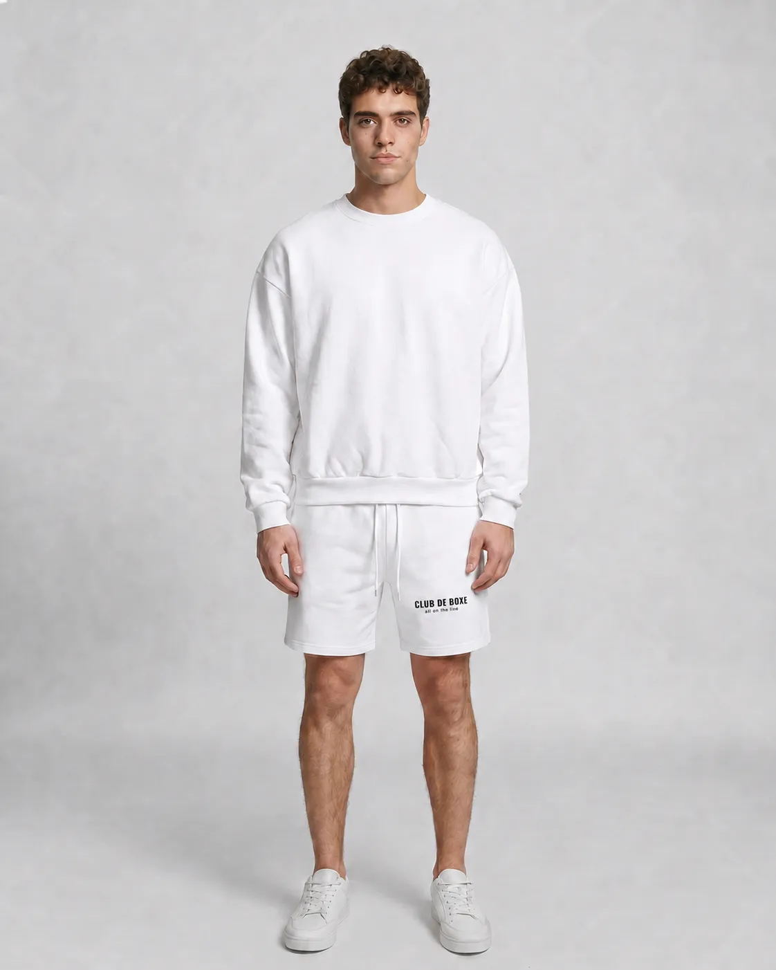 Heavyweight Essential Shorts in White, view 3 of 6