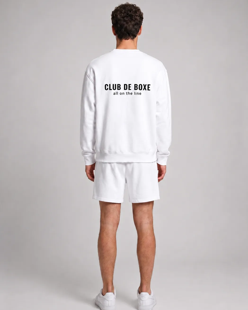 Heavyweight Essential Sweatshirt in White, view 4 of 10