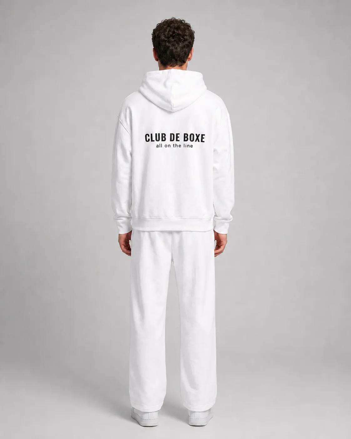 Heavyweight Essential Hoodie in White, view 4 of 10