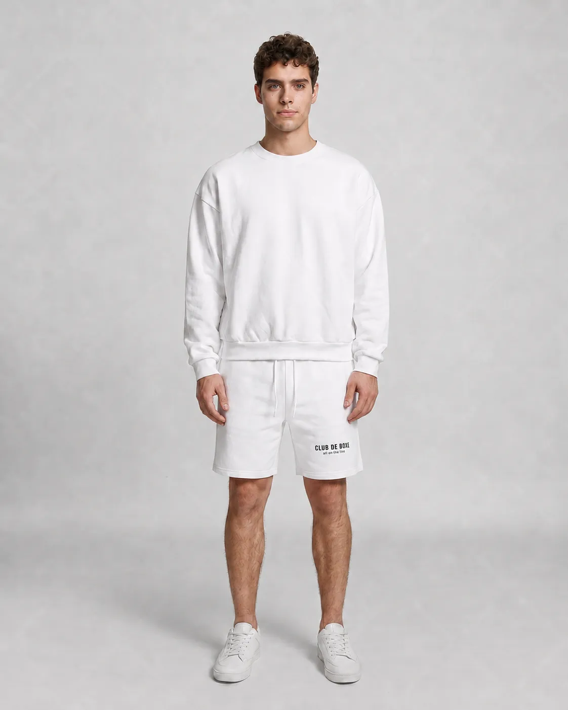 Heavyweight Essential Sweatshirt in White, view 5 of 10