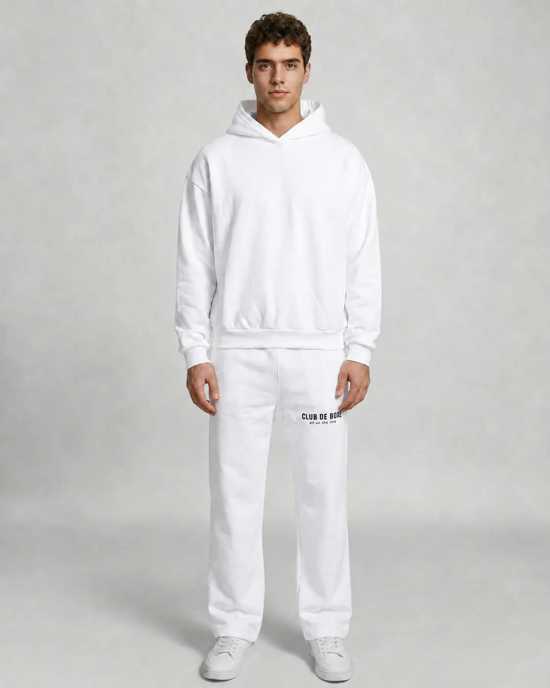 Heavyweight Essential Hoodie in White, view 5 of 10