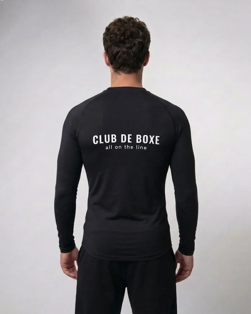 Athletic Long Sleeve Compression T-Shirt in Black, view 6 of 10