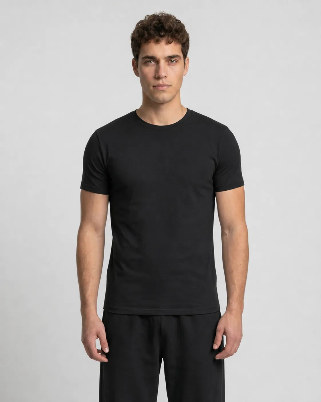 Athletic Short Sleeve Compression T-Shirt in Black, view 7 of 10