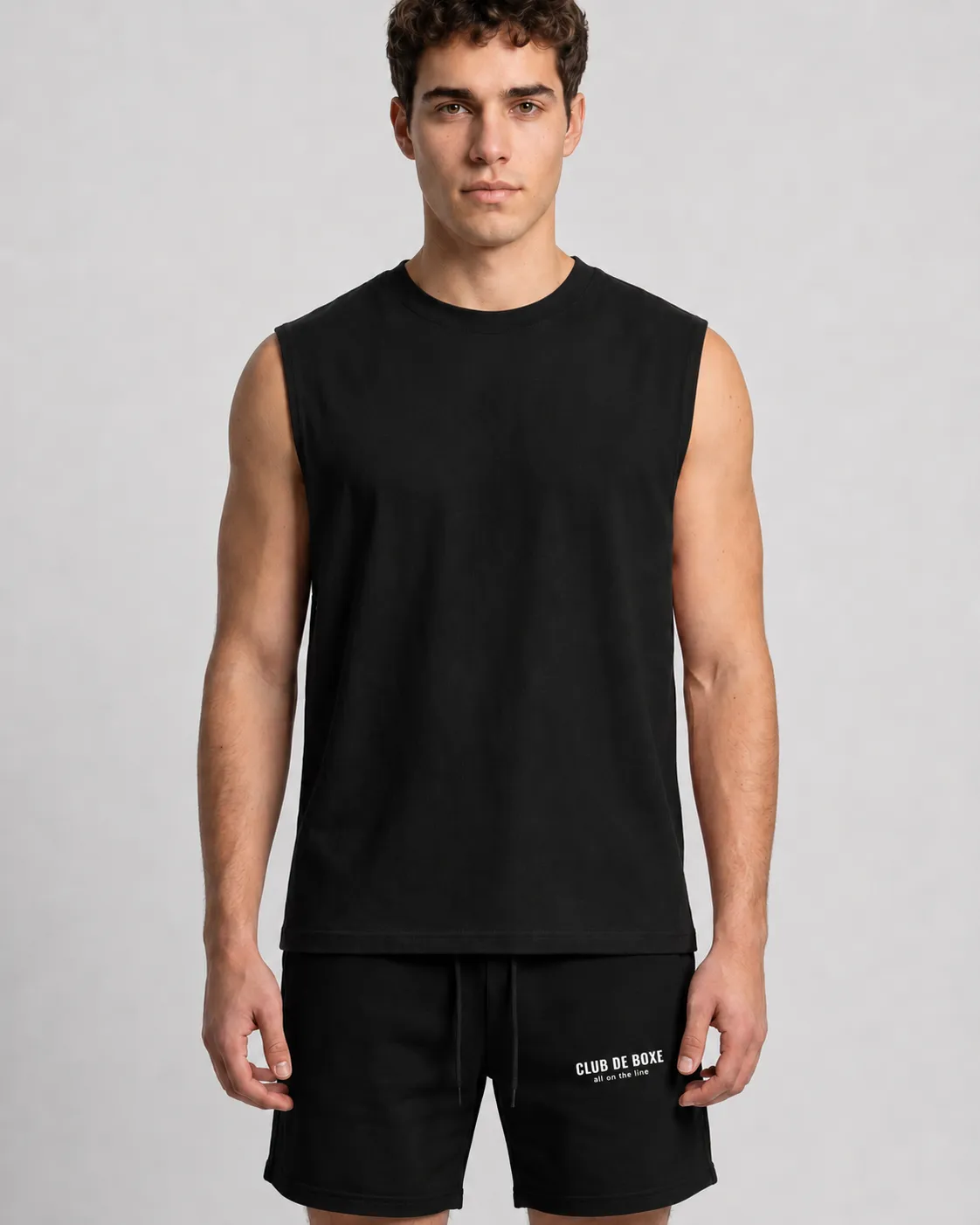 Essential Sleeveless T-Shirt in Black, view 7 of 10
