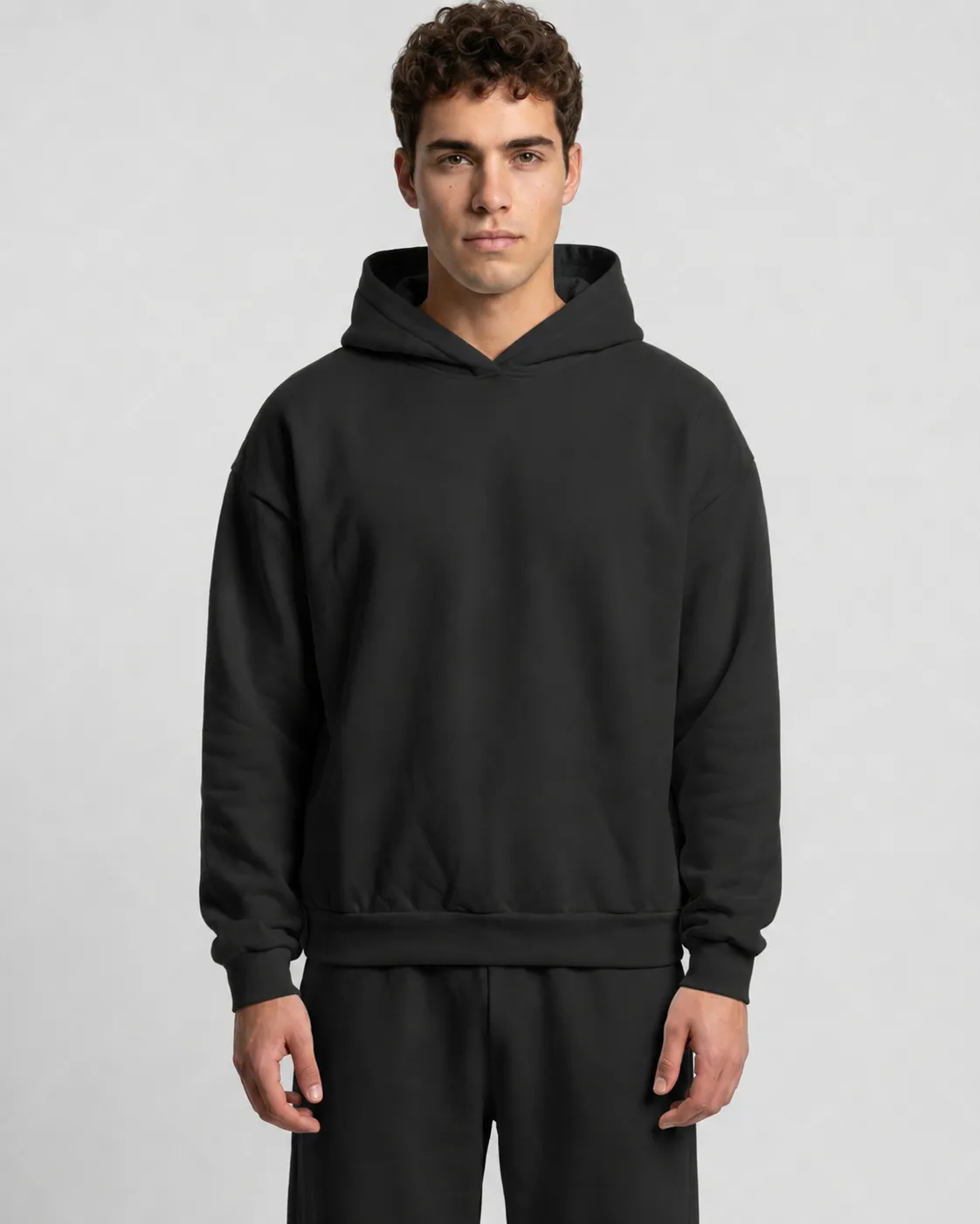 Heavyweight Essential Hoodie in Black, view 9 of 10