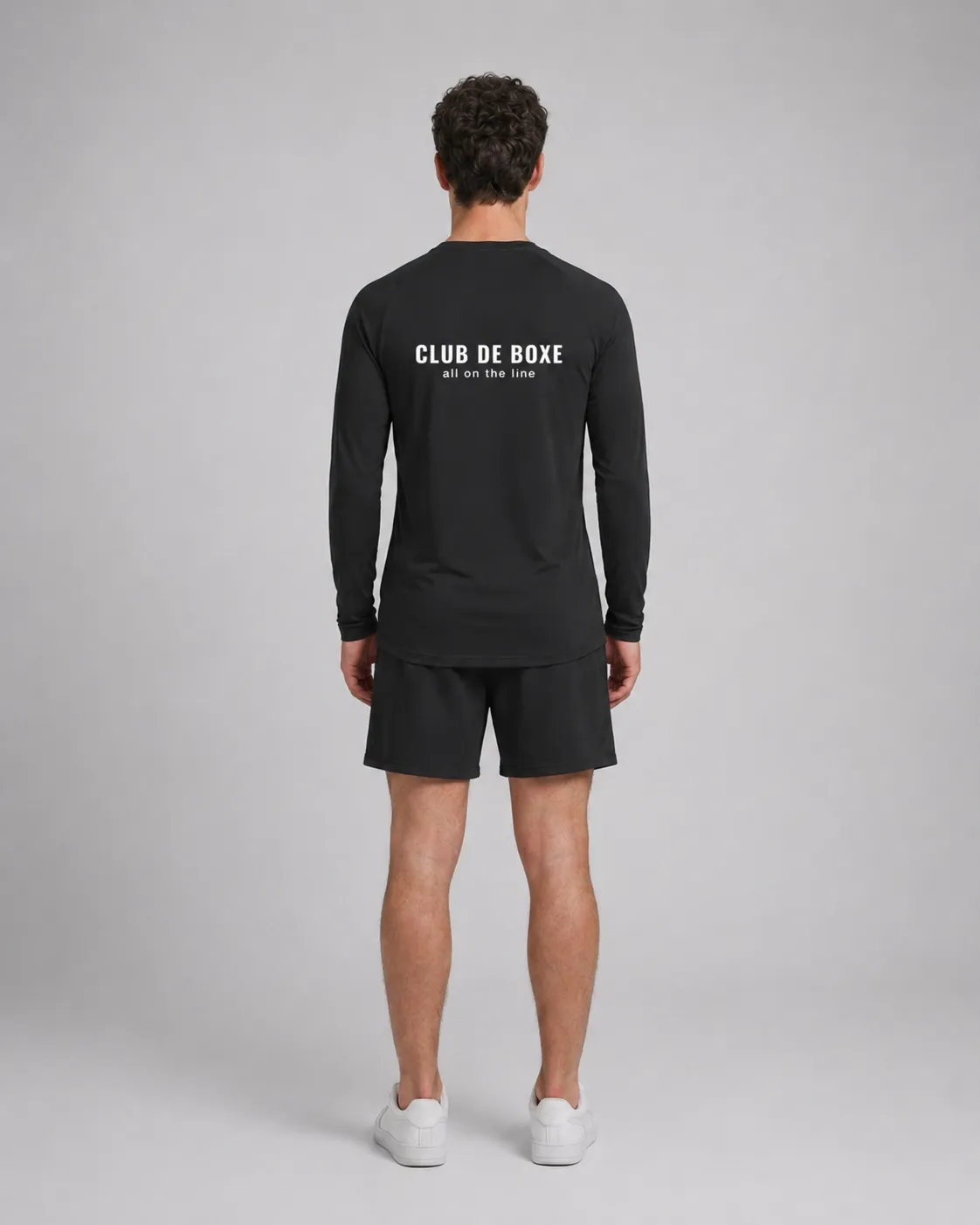 Athletic Long Sleeve Compression T-Shirt in Black, view 9 of 10
