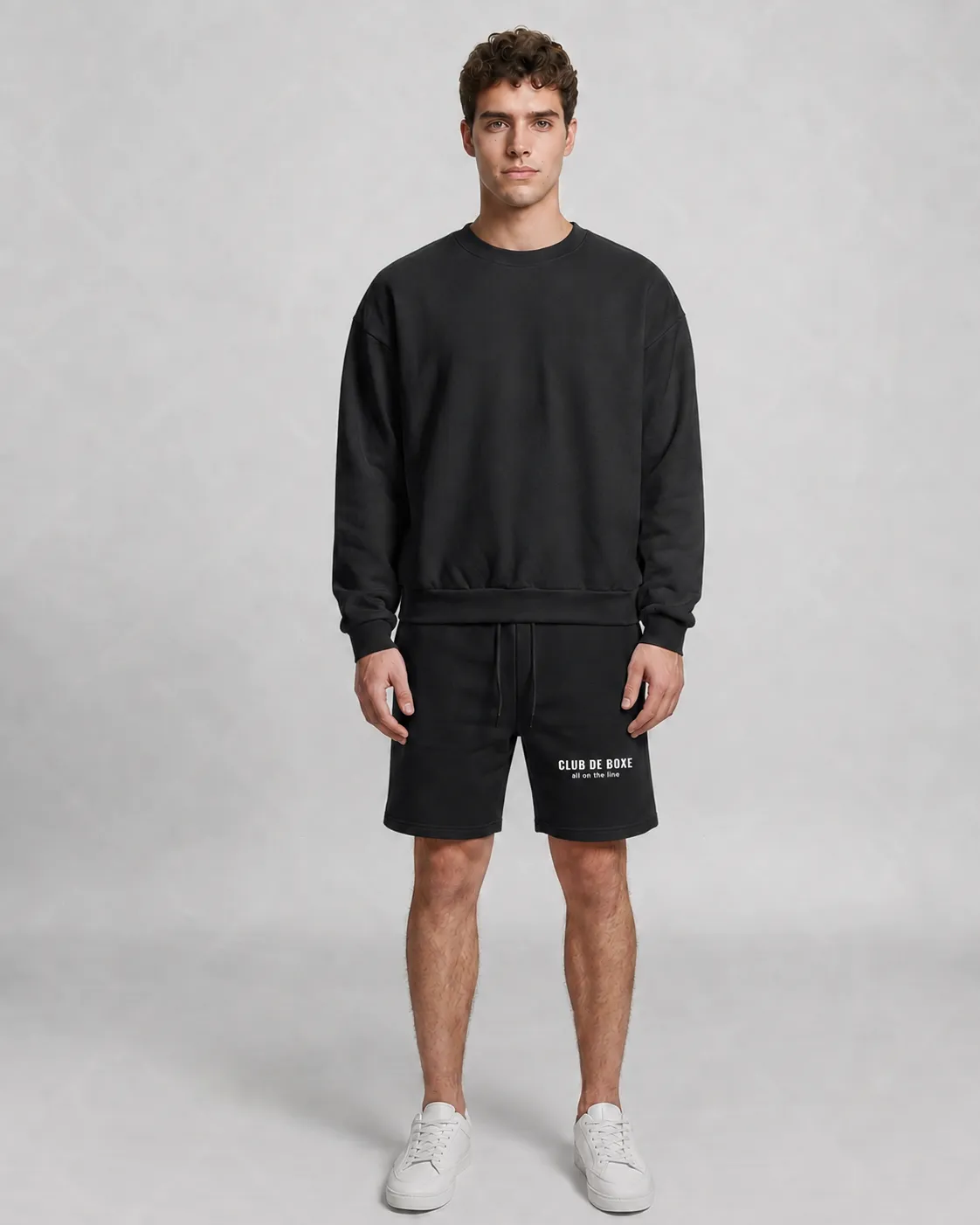 Heavyweight Essential Sweatshirt in Black, view 10 of 10