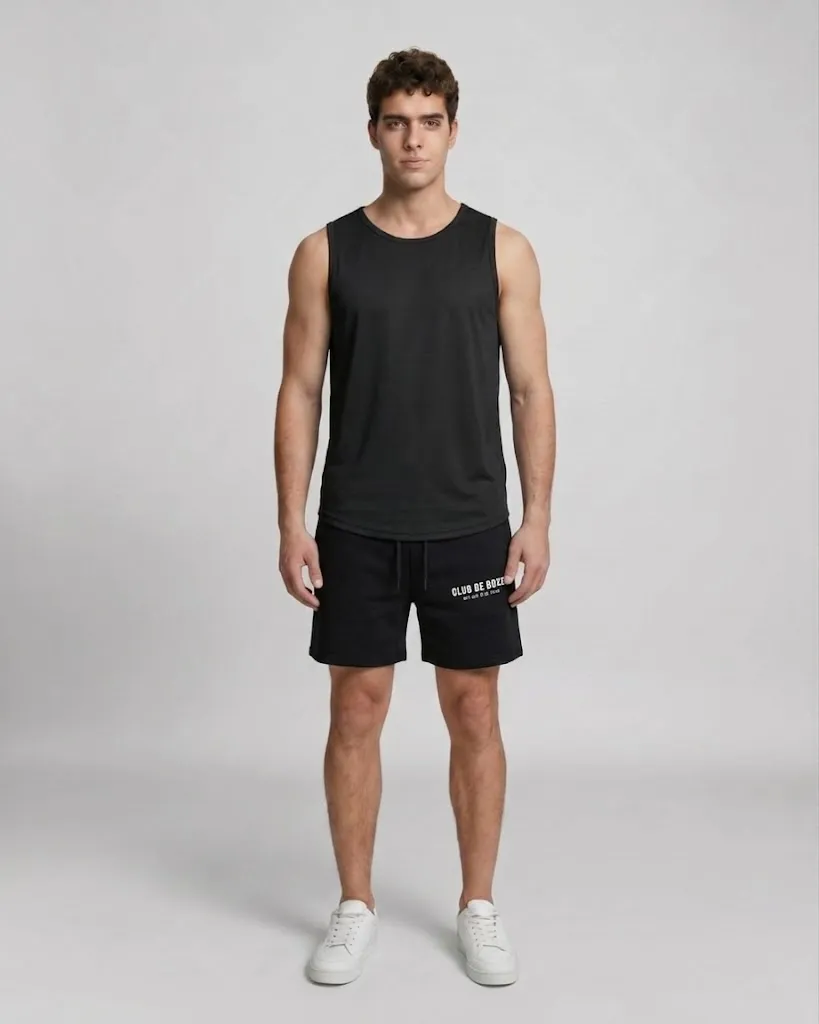 Athletic Sleeveless T-Shirt in Black, view 10 of 10