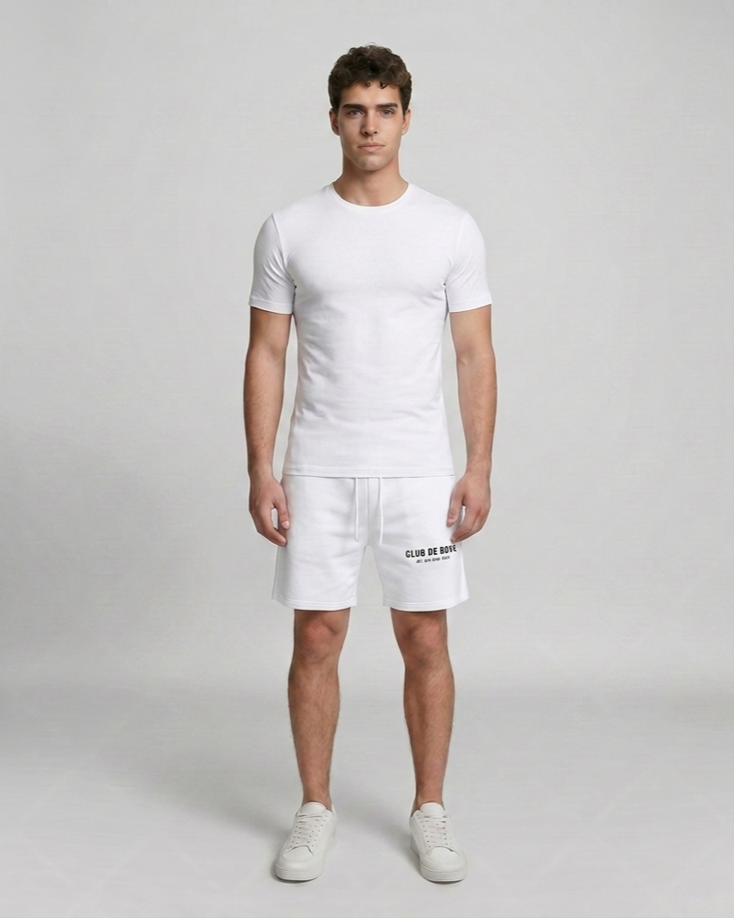 Club de Boxe R00152 Athletic Short Sleeve - White - full front new