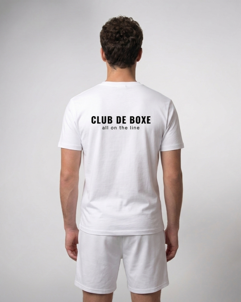 Club de Boxe R00152 Athletic Short Sleeve - White - upper back