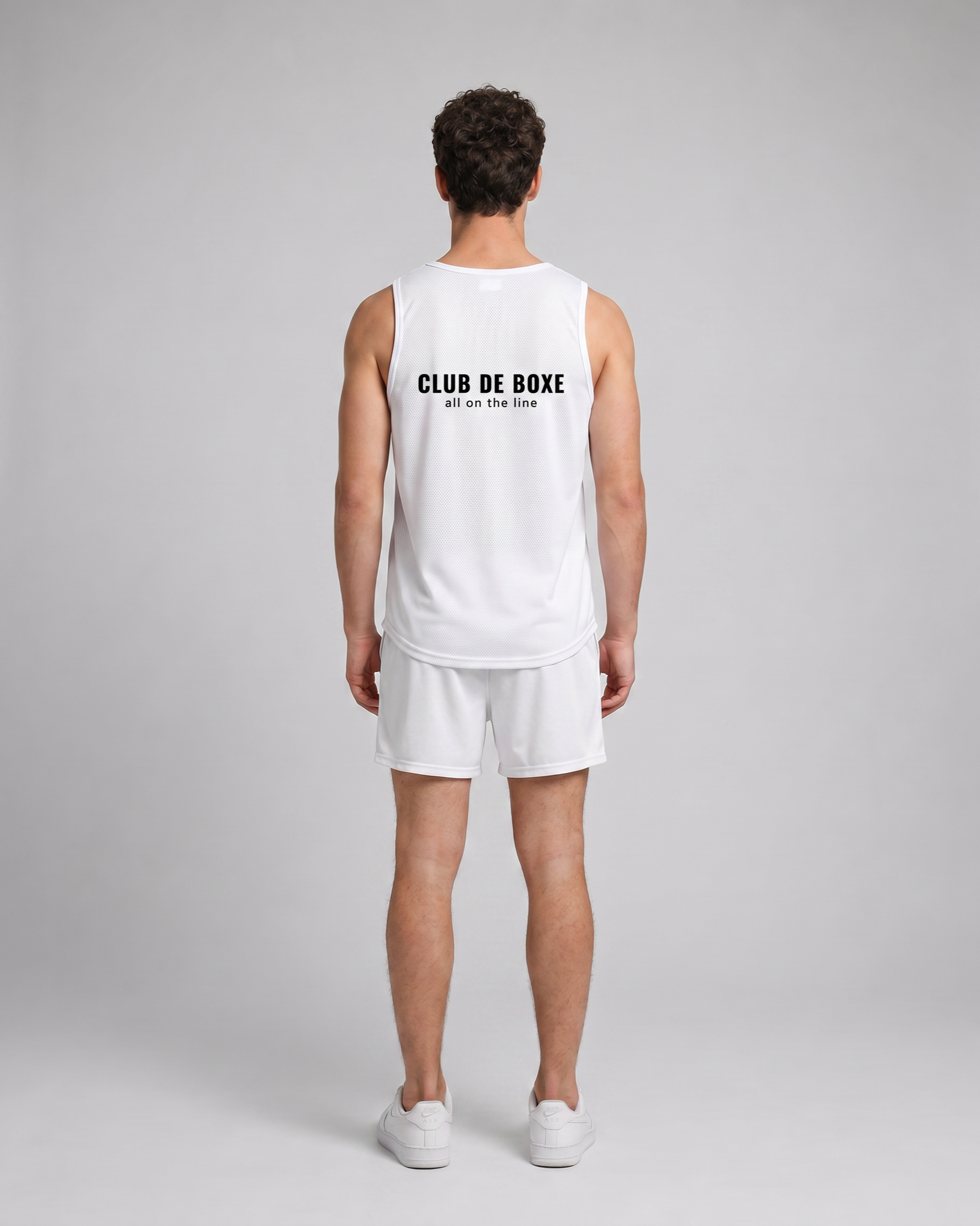 Club de Boxe RP0001 Athletic Sleeveless - White - full back