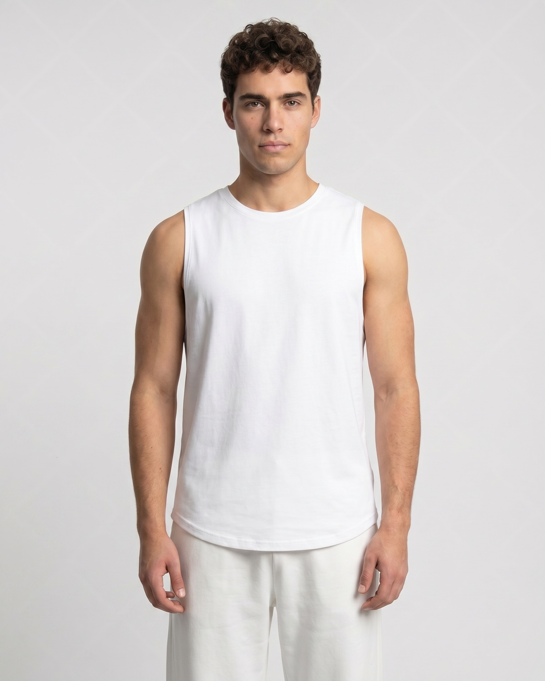 Club de Boxe RP0001 Athletic Sleeveless - White - upper front