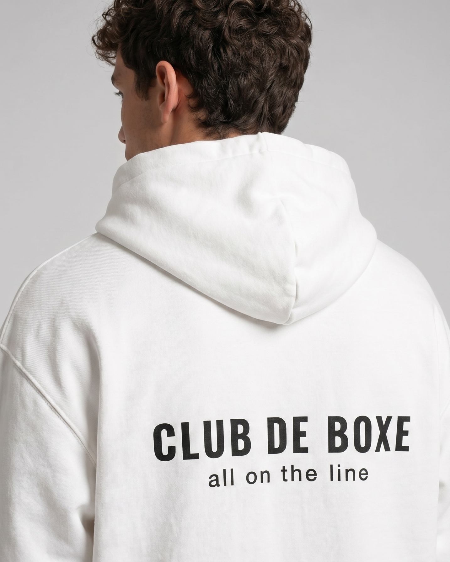 Club de Boxe WW0115 Hoodie - White - close up