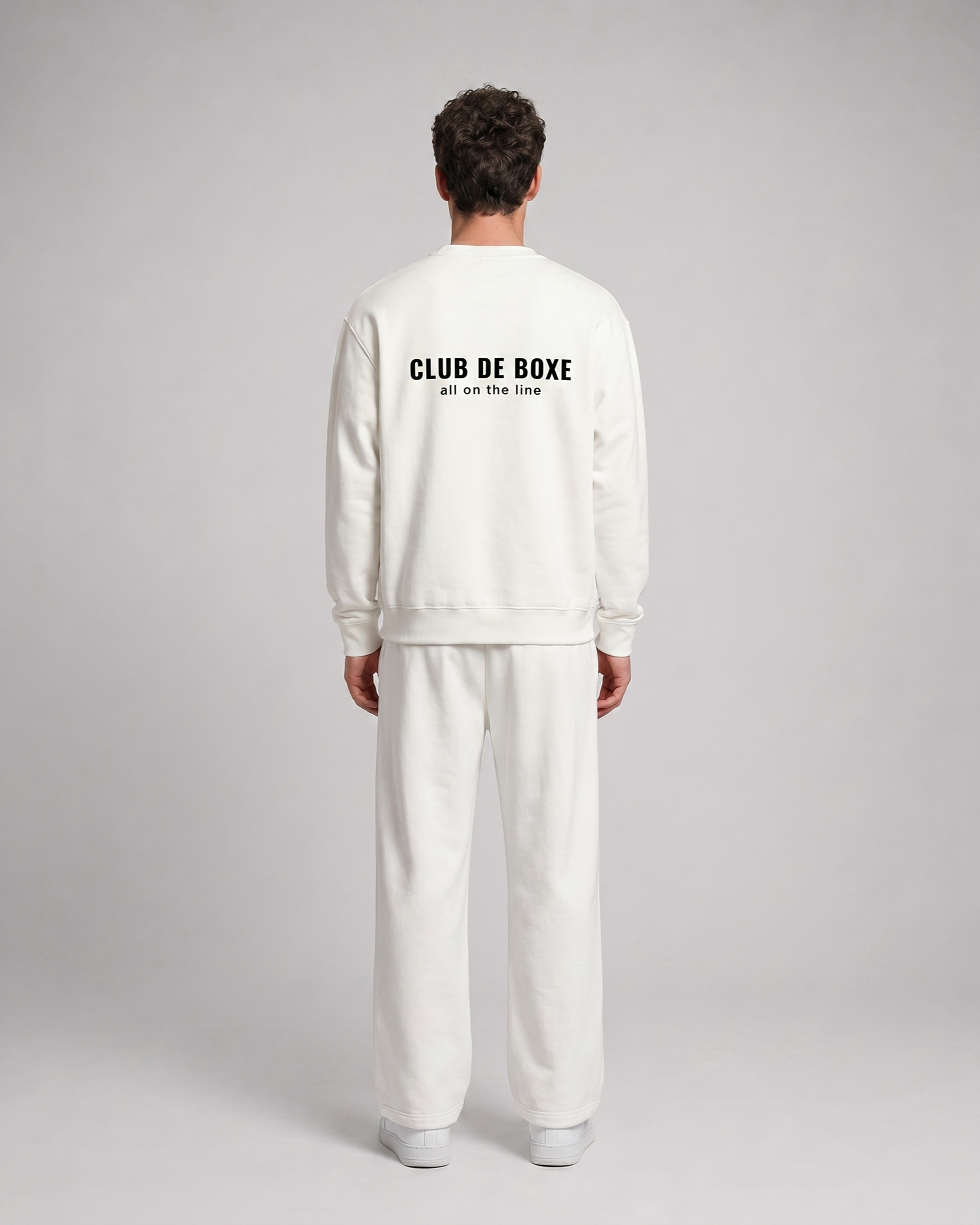 Club de Boxe WK1007 Sweatpants - White - full back