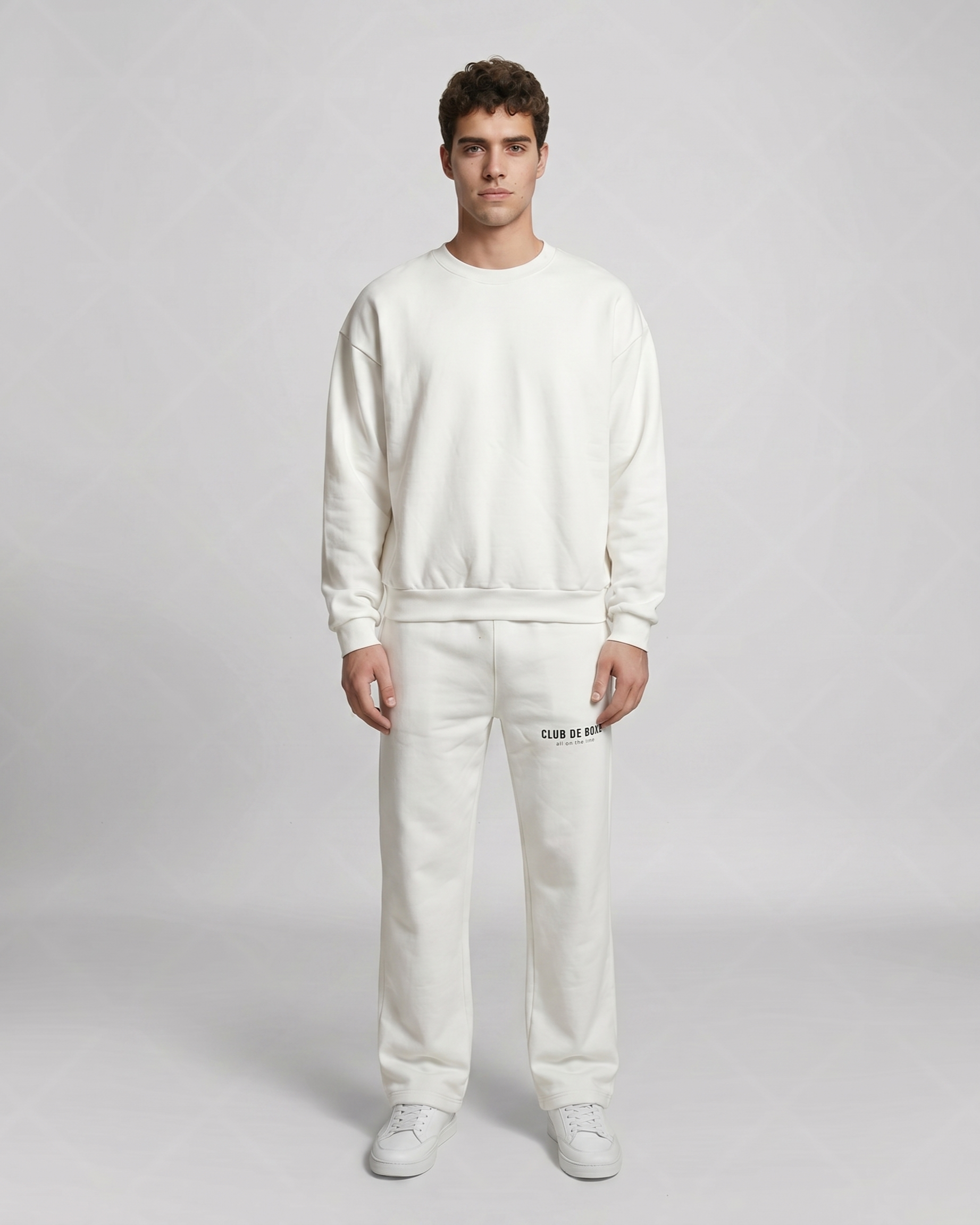 Club de Boxe WK1007 Sweatpants - White - full front