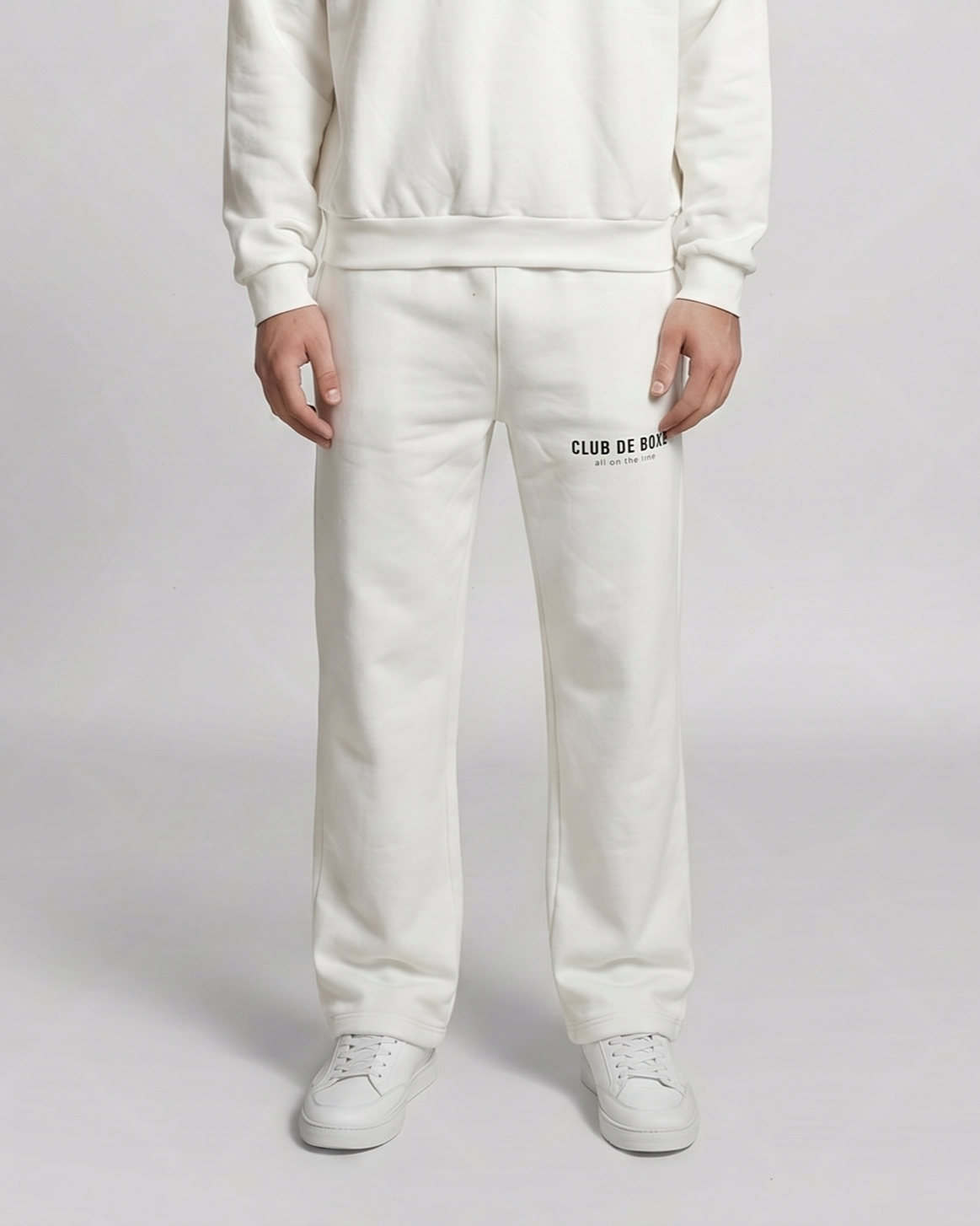 Club de Boxe WK1007 Sweatpants - White - lower front